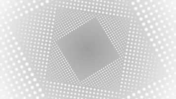 White color circular dots design forming 3d depth abstract modern geometrical loop able background video