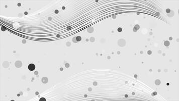 White and Black color moving bokeh particles with modern stripes futuristic elegant background video