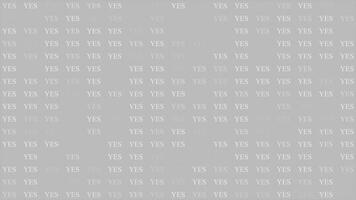 White and Black color simple and clean background with YES word modern background video