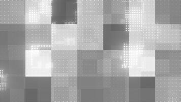 White and Black color box pattern futuristic abstract design with glowing particles modern technology loop able background video