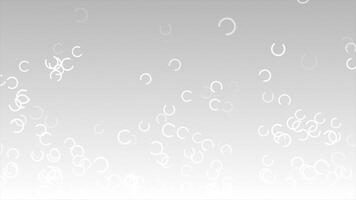 White and Black color c shaped multiple particles moving upwards futuristic geometrical background video