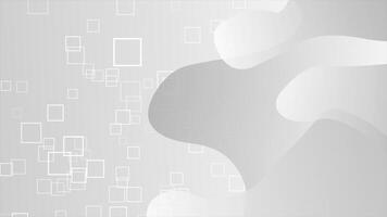 White and Black color gradient with dynamic curve line elegant graphic design square box element wavy gradient background video