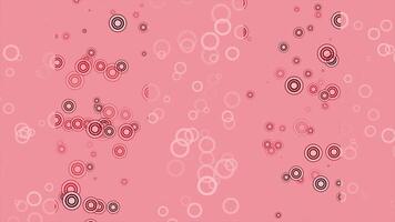 Red color different circular geometrical shapes moving, modern futuristic background video