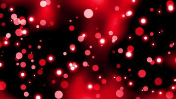 red color simple slowly moving glowing bokeh particles abstract modern dark background video