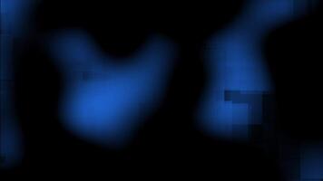 Royal blue color square box shapes slowly moving on black background, minimal loop able background video