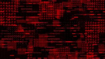Digital technology speed connect red color particles background, cyber nano information, abstract communication, innovation future tech data modern background video