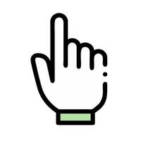 A hand with a finger pointing up on a white background vector