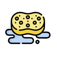 A sponge with bubbles on it vector