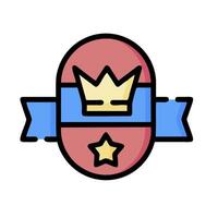 A crown icon with a star on top vector