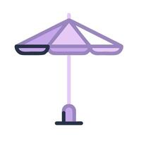 An umbrella is shown on a white background vector