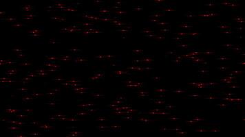 red color tiny small glowing and flickering particles slowly moving on black background video