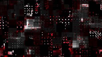 Digital technology speed connect Red color particles background, cyber nano information, abstract communication, innovation future tech data modern background video