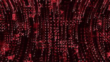 Digital technology speed connect Red color particles background, cyber nano information, abstract communication, innovation future tech data modern background video