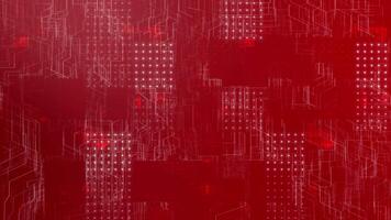 abstract technology dark background with random dots and grid. data, hi-tech futuristic background video