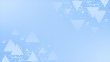 Royal blue color multiple triangle shapes futuristic abstract design loop able geometric background video