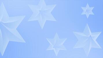 Royal blue color simple and elegant 3d stars minimal geometrical loop able background video