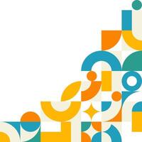 Geometric Abstract Pattern in Yellow and Blue vector