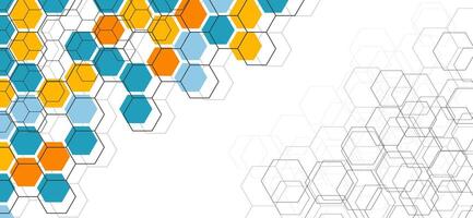 Minimalist Hexagon Composition pattern background vector