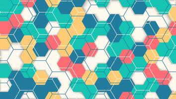 Abstract Hexagon Composition Pattern background vector