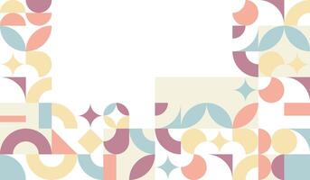 Colorful Abstract Background with Circles, Squares, and Triangles vector