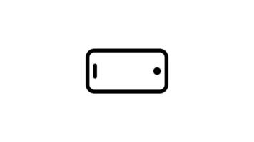 Phone Rotation from Vertical to Horizontal or Reverse in White Background video