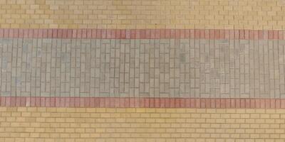 top view of surface of paving slabs and pedestrian footpath photo