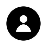 User account profile isolated circular button icon vector