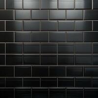 A black wall with a white tile pattern photo