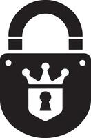 Simple Padlock Icon Silhouette for Web Design vector