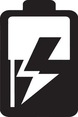 Battery Charging Icon Flat Design For Web