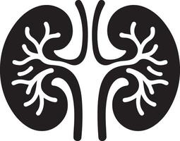 Kidneys Silhouette Symbol for Health Websites vector