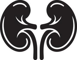 High Quality Kidneys Symbol Silhouette Image vector