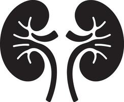 Creative Silhouette of Kidneys for Health Graphics vector