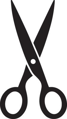 Scissors Silhouette for Logos and Emblems