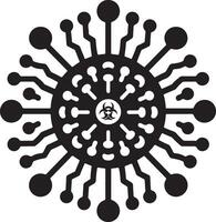 Virus Infection Silhouette Icon for Web Use vector