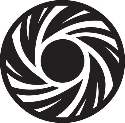 camera shutter icons Black silhouette