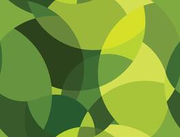 Colorful green overlay geometric circle background. Repeated print. Abstract pattern with rounded shapes. Seamless texture, bokeh effect vector