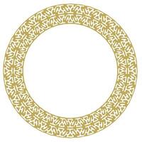 Wide round frame with ethnic pattern. Tribal decorative isolated elements, border, label for text vector