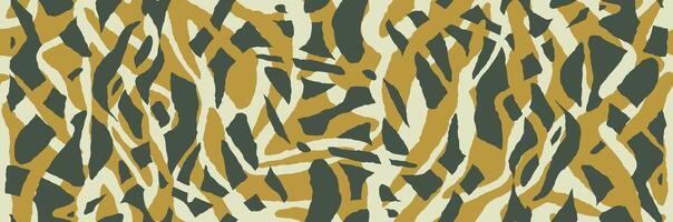 Stylish zebra camouflage fabric for printing. Stripes abstract seamless camo pattern. Decorative wallpaper vector