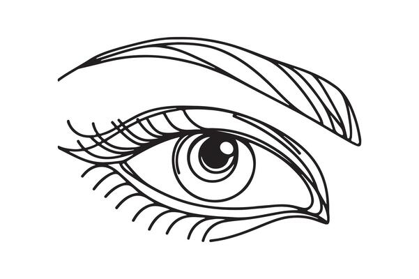 Single continuous one line art eye.