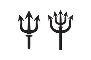 two black and white images of a trident and a spear vector