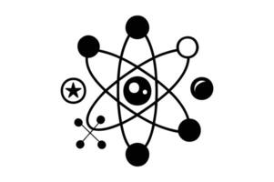 an image of an atom and a star vector
