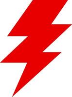 Red thunder flash bolt icon design illustration vector