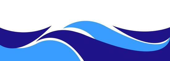 Modern header footer blue curve abstract border frame illustration banner background vector