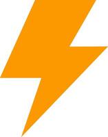 Thunder flash lightning icon sign symbol isolated on white design vector