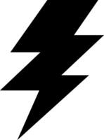 Black thunder flash lightning bolt icon sign symbol isolated on white design vector
