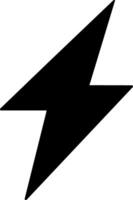Black flash lightning thunder bolt icon sign symbol design vector