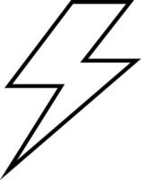Lightning flash thunder line icon symbol sign design vector