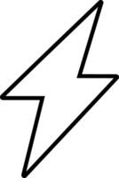 Thunder lightning flash line icon sign symbol design vector