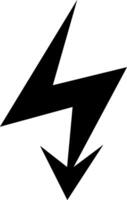 Black flash lightning thunder bolt icon illustration design vector